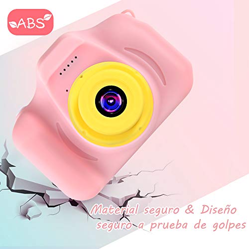 vatenick Cámara para Niños Juguete para Niños Cámara Digital para Niños pequeños 2 Inch HD Pantalla 1080P with Calidad 32GB TF Tarjeta Regalos Juguete para 3 a 12 años Niños y niñas… (Rosa)