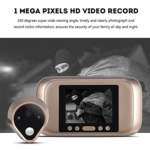 VBESTLIFE Viewer Timbre Inteligente Visual Digital con 3.2 Pulgadas Pantalla LED 1MP HD Mirilla Electronica Timbre Video de Puerta para Seguridad de Casa/Oficina /Hotel