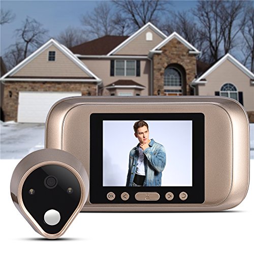 VBESTLIFE Viewer Timbre Inteligente Visual Digital con 3.2 Pulgadas Pantalla LED 1MP HD Mirilla Electronica Timbre Video de Puerta para Seguridad de Casa/Oficina /Hotel