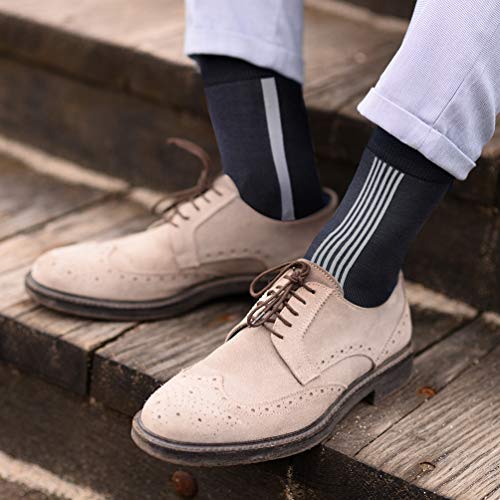VBIGER Calcetines de Algodón para Hombre Calcetines hasta la Pantorrilla para Primavera Verano Otoño e Invierno, 5 Pares