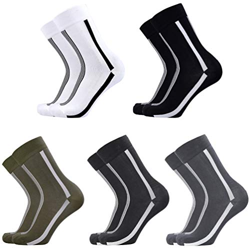 VBIGER Calcetines de Algodón para Hombre Calcetines hasta la Pantorrilla para Primavera Verano Otoño e Invierno, 5 Pares