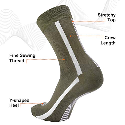 VBIGER Calcetines de Algodón para Hombre Calcetines hasta la Pantorrilla para Primavera Verano Otoño e Invierno, 5 Pares