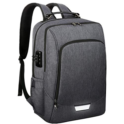 VBIGER Mochila Antirrobo Impermeable Mochila Portátil Hombre Mujer 17 Pulgadas Bolsa Viaje Negocios Puerto USB