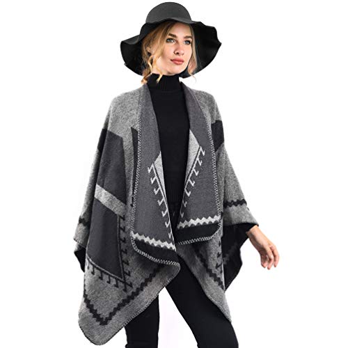 VBIGER Poncho de Punto de Mujeres Elegantes para Invierno