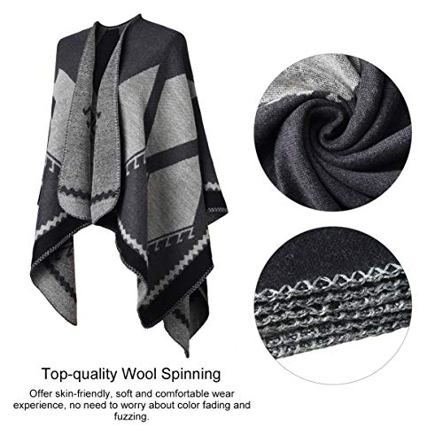 VBIGER Poncho de Punto de Mujeres Elegantes para Invierno