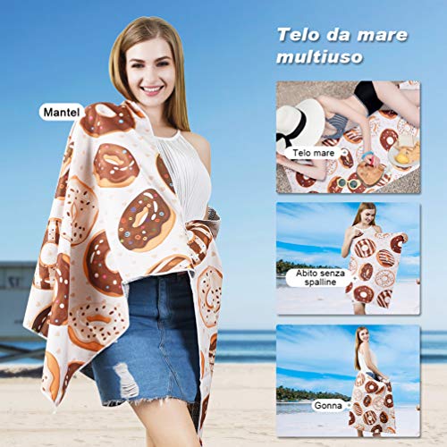 VBIGER Toalla de Playa Toalla de Piscina Seca Rápida Absorbente para Viaje Picnic Salvaje Yoga Playa Decoración