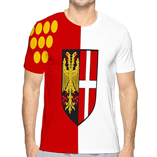 vbndfghjd Camiseta para Hombre Adulto Bandera de neuss en renania del Norte Westfalia Alemania M