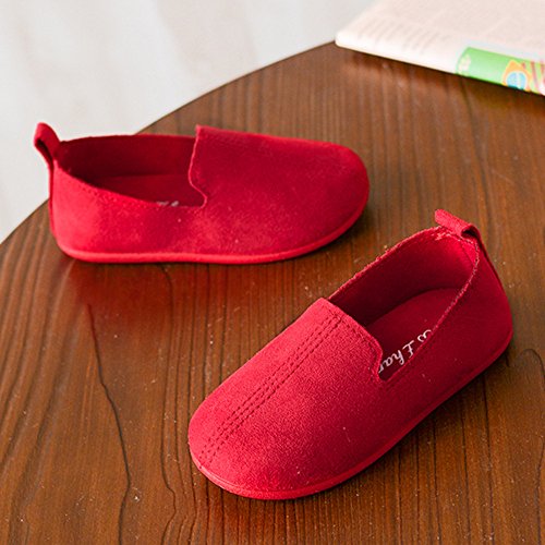 VECDY Zapatos Bebe Niña, Moda Suave Zapatos 2019 Suave Suela Bebé Niño Chicas Color Sólido Casual Zapatos De Cuero Pricness Sandalias Deportivas Zapatos De Verano para Infantil (Rojo,23)