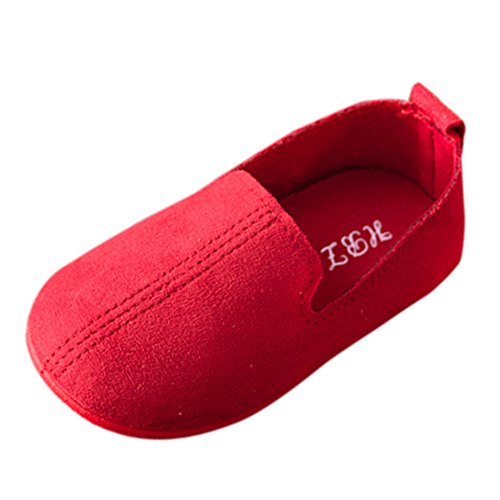 VECDY Zapatos Bebe Niña, Moda Suave Zapatos 2019 Suave Suela Bebé Niño Chicas Color Sólido Casual Zapatos De Cuero Pricness Sandalias Deportivas Zapatos De Verano para Infantil (Rojo,23)
