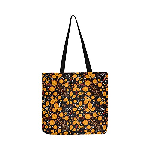 Vector - Bolso de mano de lona estilo eslavo de grosella espinosa sin costuras, para hombres y mujeres