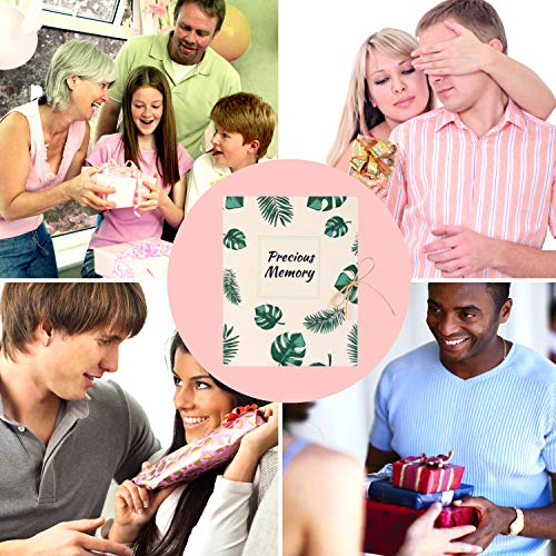 VEESUN Album de Fotos Scrapbook, 60 Páginas Negras (30 Hojas), DIY DIY Scrapbooking Album Original para Boda Aniversario de Oro Cumpleaños Navidad para Mujer Niña Novios Novia Regalos, Hojas Verdes