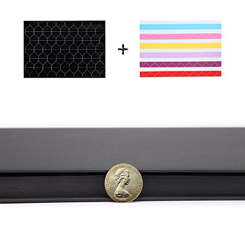 VEESUN Album de Fotos Scrapbook, 80 Páginas Negras (40 Hojas), DIY Scrapbooking Album Original para Aniversario de Boda de Oro Cumpleaños Navidad para Mujer Niña Novios Novia Amiga Regalos, Negro