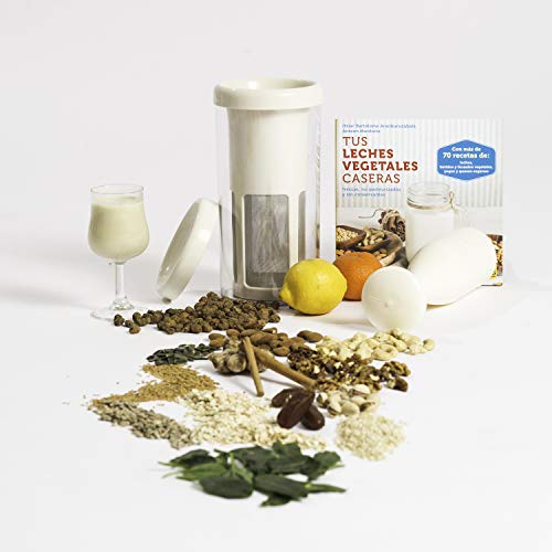 Vegan Milker Classic (by Chufamix), utensilio para Hacer leches Vegetales a Partir de Cualquier semilla. Elabora 1 litro en 1 Minuto. Made in Spain. E-Book de Recetas (descárgalo en la Web Chufamix)