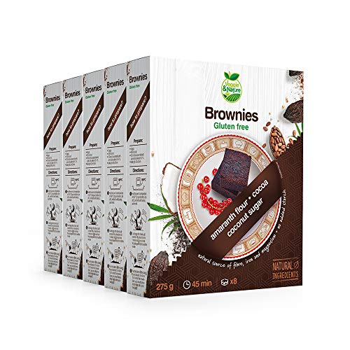 Veggie&Nature - Mezcla para brownies sin gluten (5 x 275 g)