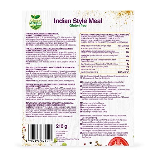 Veggie&Nature - Mezcla vegana sin gluten al estilo indio (5 x 216 g)