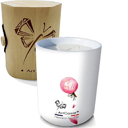 Vela con joya de plata decorada con cristales de Swarovski® • Vela de 2 mechones de decoración de regalo perfumada Barba A PAPA Pendentif Surprise