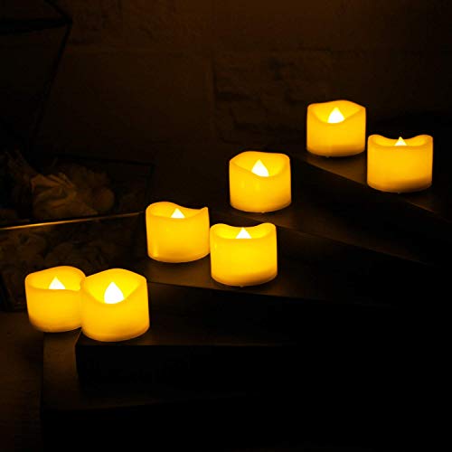 Velas LED Sin Fuego 14 Pack ，Velas LED que parpadean amarillas para hogar festivales decoración, bodas y fiestas