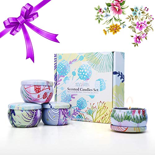 Velas perfumadas de cera y soja,lata de viaje,68 horas de combustión aire fresco para aromaterapia,aniversario,Navidad,esposa y el día de la madre 3 piezas Blackberry,fresia,cachemira,menta