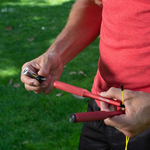 Velites Cuerda de Saltar lastrada para Crossfit, Boxeo y Fitness Vropes Fire 2.0 Comba de Velocidad de Aluminio (Lastres no inculidos)