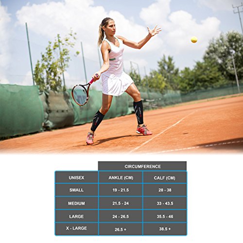 VeloChampion Medias de Compresión Recuperación para Hombres y Mujeres (20-30 mmHg) Ideal para Dolor de Espinillas, Deportes, Viajes, Dolor de Piernas, Varices, Trombosis Venosa Grave, Embarazo