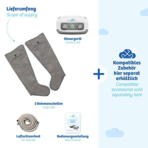 Venen Engel 4 aparato de masajes con botas para las piernas, 4 cámaras de aire, presión y tiempo fácilmente configurables