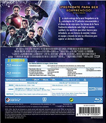 Vengadores: Endgame [Blu-ray]