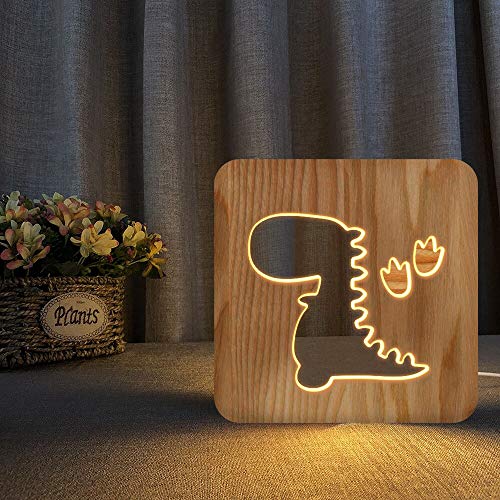 Venta al por mayor 72 Estilos Luz de noche de animales de madera Luminaria Lámpara 3D Luces de escritorio alimentadas por USB Regalo de Navidad Stay Home Fun El mejor juguete