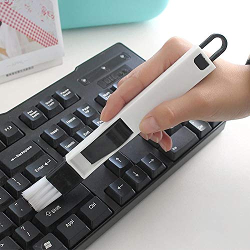 Ventana de Limpieza del Cepillo - WENTS 10 Piezas 2 in1 Puerta Ventana Brecha Cepillo de Limpieza MultifunciónTeclado de Cocina Casera Plegable Herramienta de lLimpieza de Cepillo(Negro/Azul)