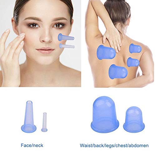 Ventosa Anticelulitica,Masajeador anticelulítico,Copas Masaje Celulitis,Silicona Anti Celulitis Ventosas,adecuado para glúteos, abdomen,brazos,etc,Para Antienvejecimiento,Masaje Anticelulitico
