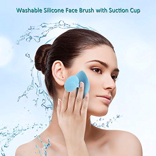 Ventosas Celulitis, tazas anticelulíticas con ventosas corporales, ventosas faciales, ventosas oculares y cepillo facial de silicona exfoliante, drenaje linfático o alivio natural del dolor (Rosa)