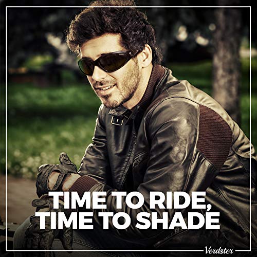 Verdster Airdam – Gafas de Sol Polarizadas para Hombre para Moto – Protección UV, Diseño Cómodo Envolvente con Almohadillas de Espuma – Ideal para Motocicleta