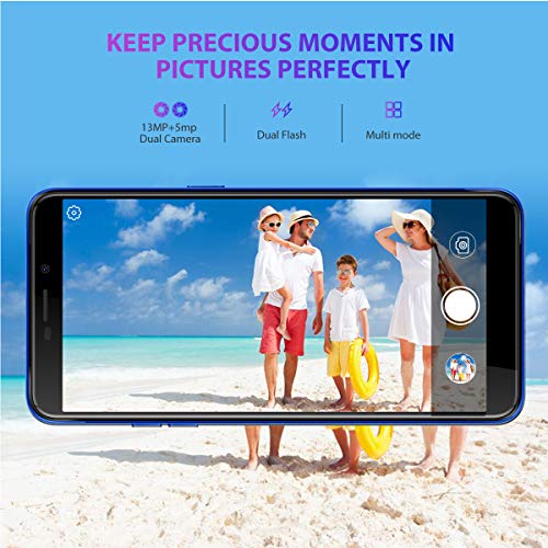 Vernee X2 Móvil Libre 4G, 6350mAh Batería, Android 9.0, 6" HD, 3GB RAM+32GB ROM, Dual SIM, 4 Núcleos, Face ID+Touch ID, Cámara Trasera 13MP+5MP Frontal 5MP, Procesador MT6739, GPS GLONASS - Azul