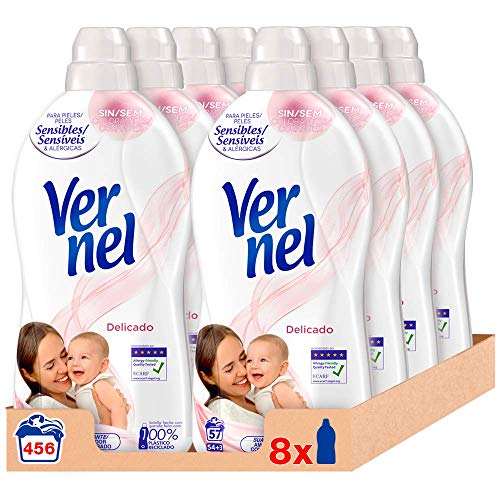 Vernel Suavizante Delicado - Pack de 8 x 57, Total : 456 lavados