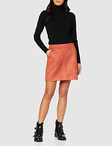Vero Moda Vmdonnadina Faux Suede Short Skirt Col Falda, Marrón (Bruschetta Bruschetta), X-Large para Mujer