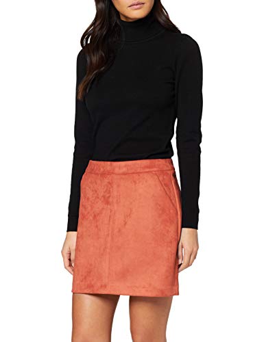 Vero Moda Vmdonnadina Faux Suede Short Skirt Col Falda, Marrón (Bruschetta Bruschetta), X-Large para Mujer