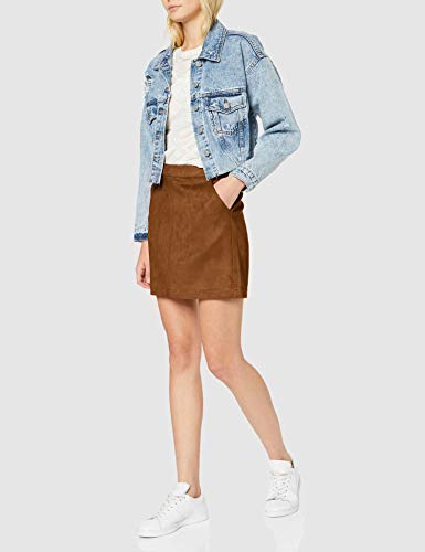 Vero Moda Vmdonnadina Faux Suede Short Skirt Noos Falda, Marrón (Cognac Cognac), Small para Mujer