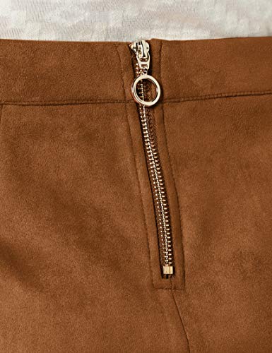 Vero Moda Vmdonnadina Faux Suede Short Skirt Noos Falda, Marrón (Cognac Cognac), Small para Mujer
