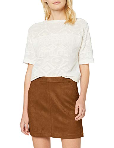 Vero Moda Vmdonnadina Faux Suede Short Skirt Noos Falda, Marrón (Cognac Cognac), Small para Mujer