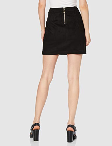 Vero Moda Vmdonnadina Faux Suede Short Skirt Noos Falda, Negro (Black Black), Large para Mujer