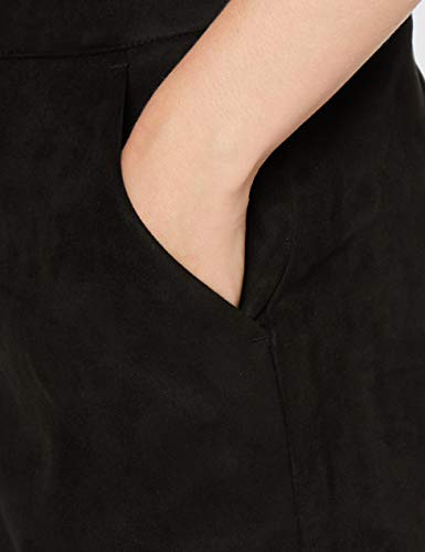 Vero Moda Vmdonnadina Faux Suede Short Skirt Noos Falda, Negro (Black Black), Large para Mujer