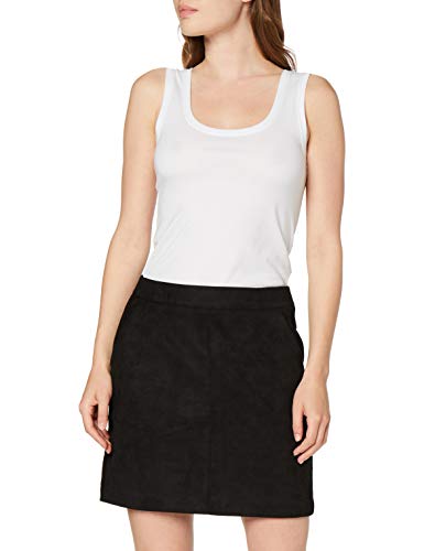 Vero Moda Vmdonnadina Faux Suede Short Skirt Noos Falda, Negro (Black Black), Large para Mujer