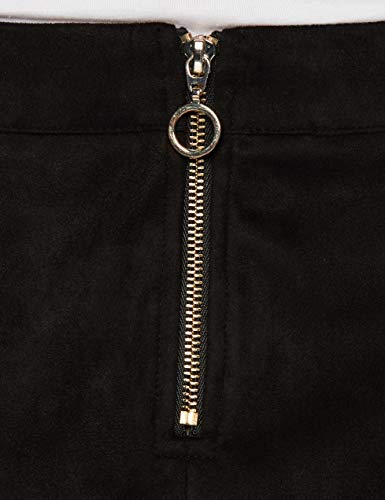 Vero Moda Vmdonnadina Faux Suede Short Skirt Noos Falda, Negro (Black Black), X-Large para Mujer