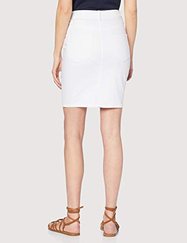 Vero Moda VMHOT Nine HW DNM Pencil Skirt Noos Ci Falda, Blanco (Bright White Bright White), 36(Talla del Fabricante:X-Small) para Mujer