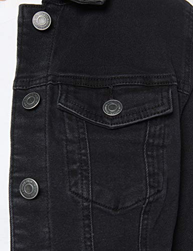 Vero Moda Vmhot SOYA LS Denim Jacket Mix Noos Chaqueta, Negro (Black Black), 42 (Talla del Fabricante: Large) para Mujer