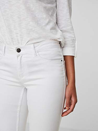 Vero Moda Vmseven NW S Shape Up Jeans Noos Vaqueros Slim, Blanco (Bright White Bright White), W34/L30 (Talla del Fabricante: X-Small) para Mujer