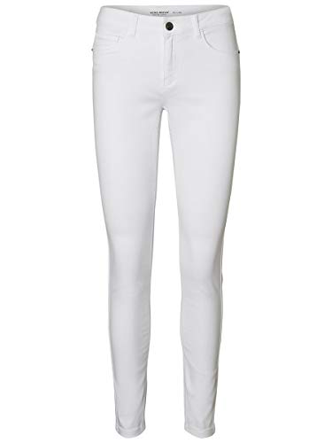 Vero Moda Vmseven NW S Shape Up Jeans Noos Vaqueros Slim, Blanco (Bright White Bright White), W34/L30 (Talla del Fabricante: X-Small) para Mujer