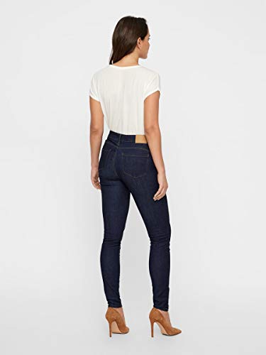 Vero Moda Vmseven NW S Shape Up Jeans Vi500 Noos Pantalones Vaqueros Delgados, Azul (Dark Blue Denim), 42 /L34 (Talla del Fabricante: X-Large) para Mujer