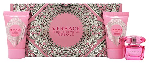 Versace Bright Crystal Absolu Gift Set-Includes Shower Gel, Eau de Parfum, and Body Lotion by Versace