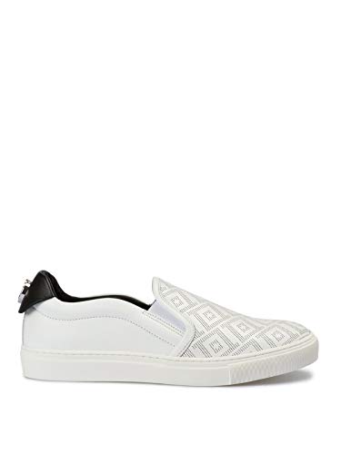 Versace Collection - Zapatillas de Piel para Hombre Blanco Bianco Blanco Size: 42 EU