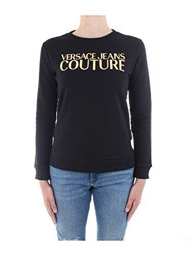 VERSACE JEANS COUTURE Felpa Sudadera, Negro (Negro 899), Medium para Mujer